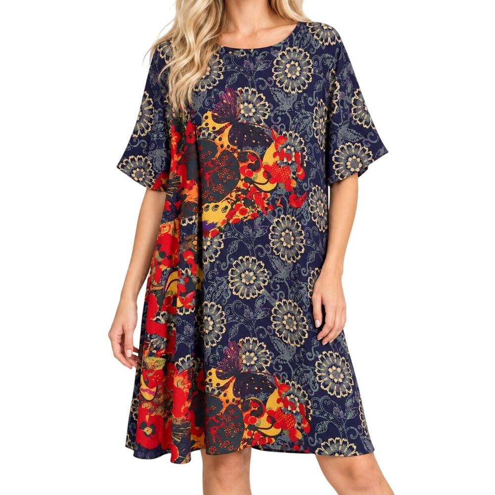 NEW NWOT 3 Potato L/XL Wearable Art to Wear Shirt Sleeve Blue Red Yellow